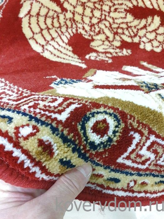 Ковер ОРЛЕЦ в храм круглый красно-бордовый