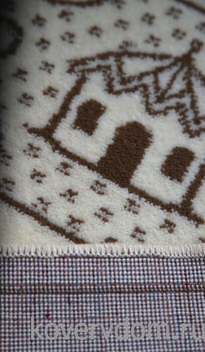 Детский монохромный ковер с дорогами PLANET крем-беж